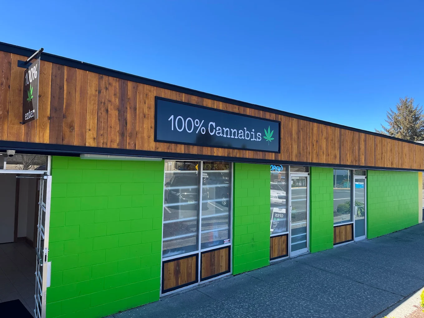 100% Cannabis store front