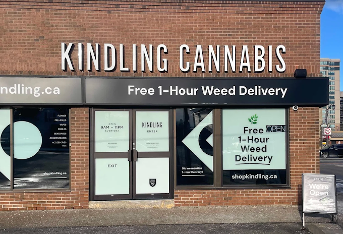 kindling cannabis milton store front