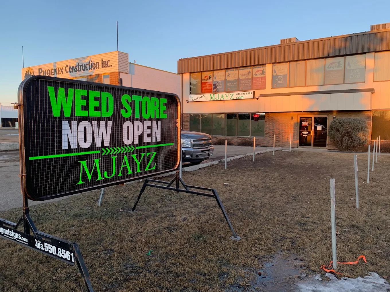 MJayz Cannabis Corp.- Red Deer store front