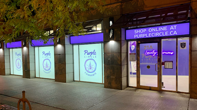 Purple Circle Cannabis store front