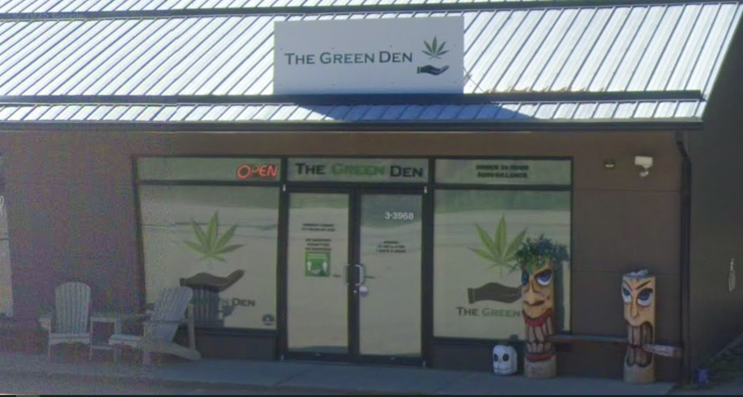 The Green Den Retail Cannabis store front
