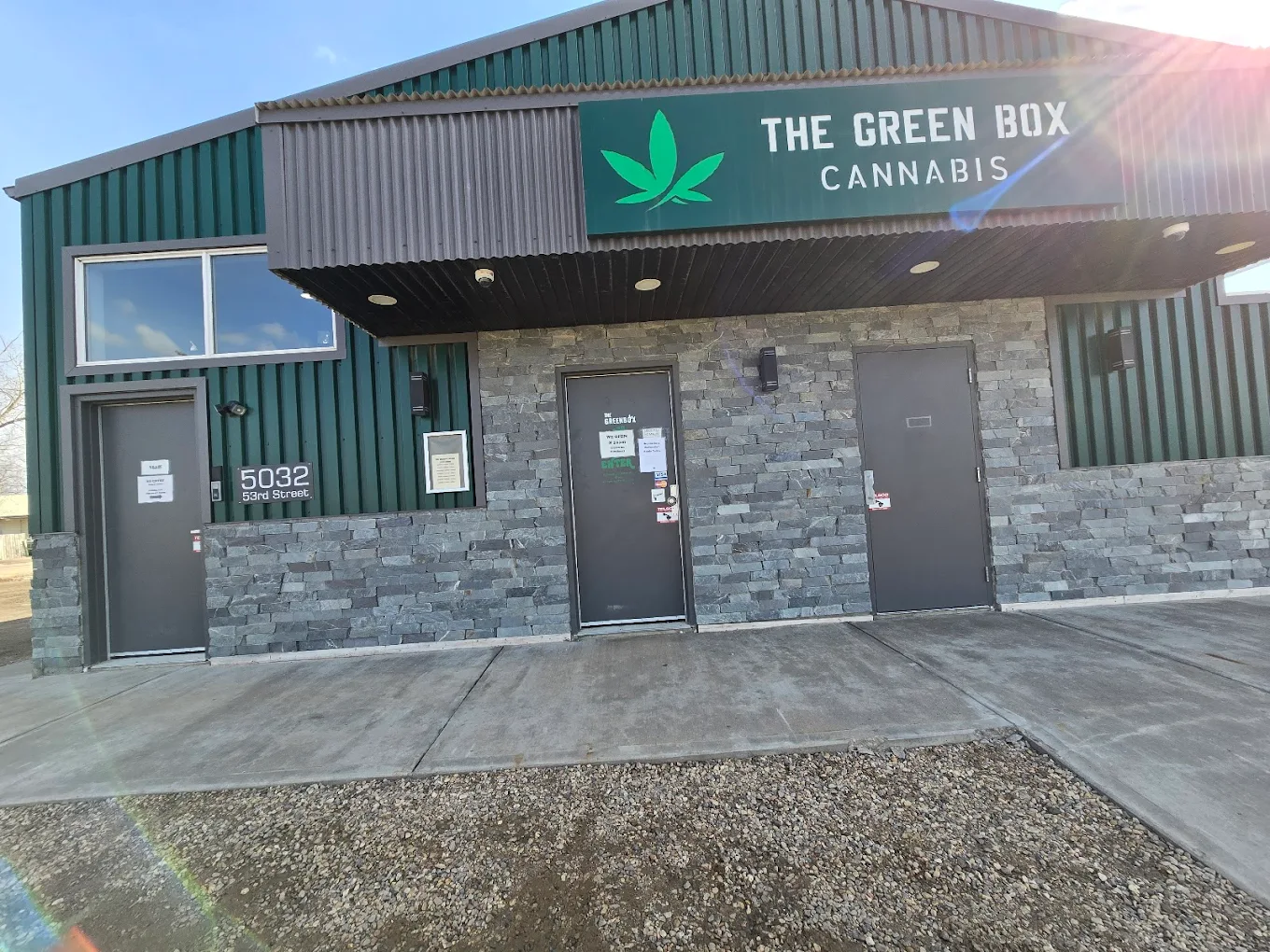 The Green Box Cannabis store front