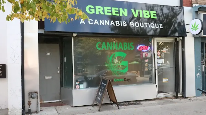 green vibe cannabis store front