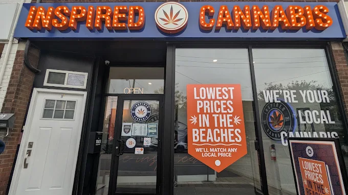 Inspired Cannabis | Upper Beaches Cannabis Dispensary | Toronto store front