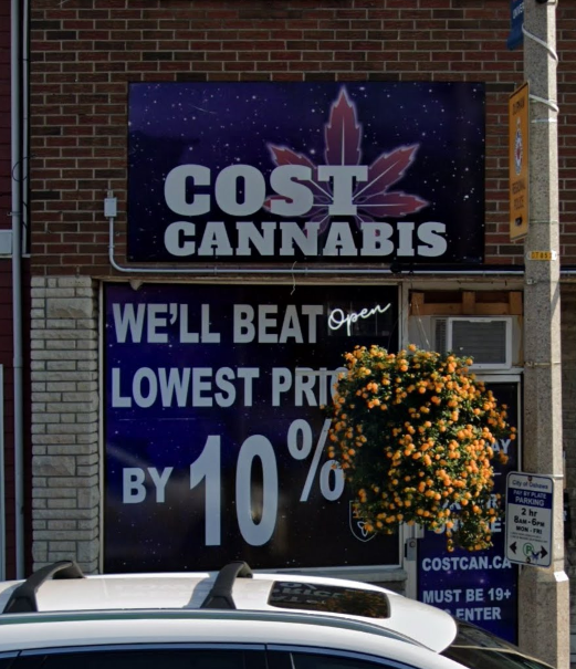 COST CANNABIS store front