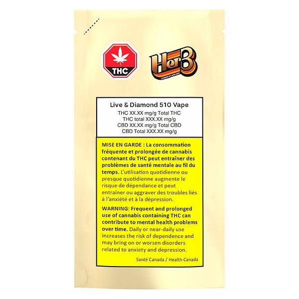 HER.B - Live & Diamond 510 Thread Cartridge image 2