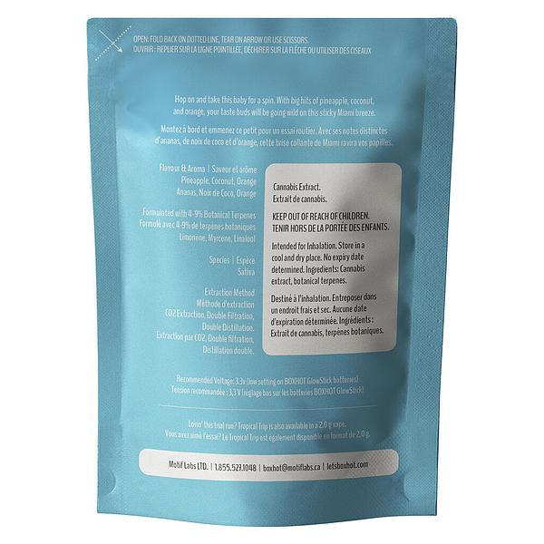 BOXHOT Cruise Control - Test Drivers - Tropical Trip Thc + Cbd 510 Thread Cartridge image 2