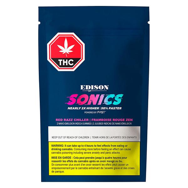 Edison Sonics - Red Razz Chiller Multi-Pack 50 THC:CBD Gummies