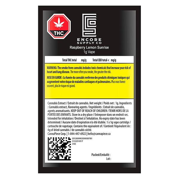 Encore - Raspberry Lemon Sunrise 510 Thread Cartridge