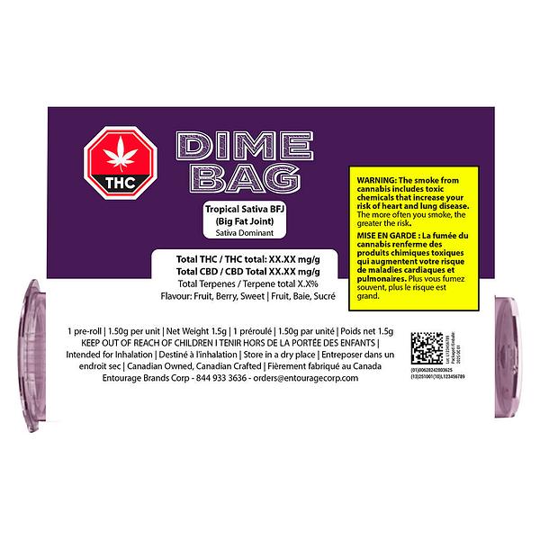 Dime Bag - Tropical Sativa BFJ (Big Fat Joint)