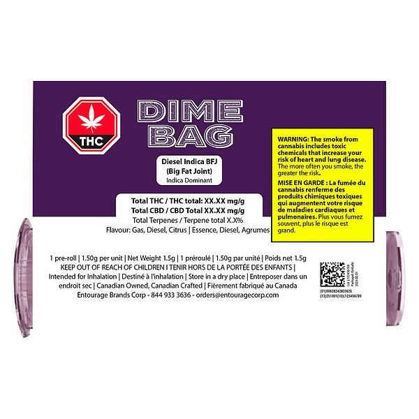 Dime Bag - Diesel Indica BFJ (Big Fat Joint)