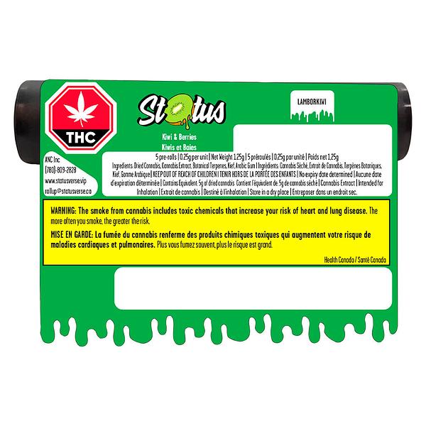 Status - Lamborkiwi Liquid Diamond Infused Kief Coated Pre-Roll