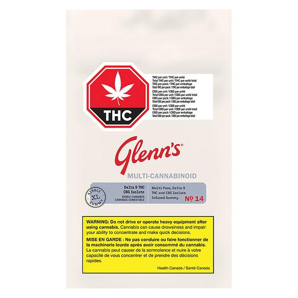 Glenn's - No.14 Multi Cannabinoid THC/CBG Gummies-green Apple image 2
