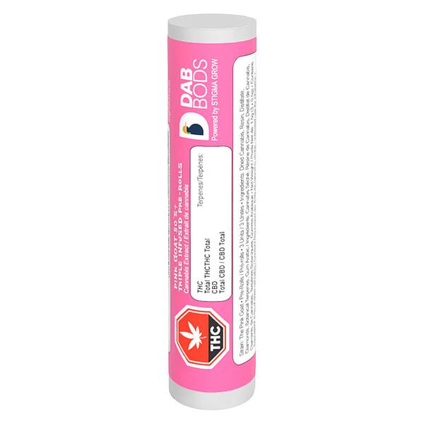 Dab Bods - Pink Goat 50's Triple Infused Pre Roll image 2