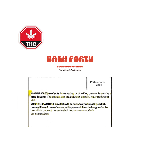 Back Forty - Forbidden Fruit 510 Thread Cartridge