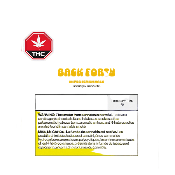 Back Forty - Super Lemon Haze 510 Thread Cartridge