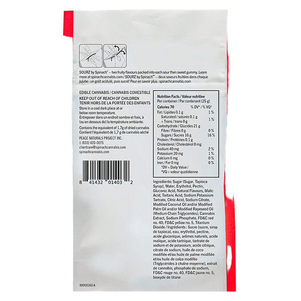 SOURZ by Spinach - Strawberry Mango Sativa Soft Chews