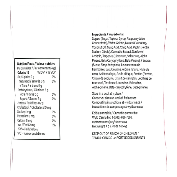 Wyld - Real Fruit Raspberry Soft Chew