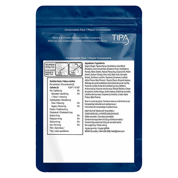 Wyld - Real Fruit Huckleberry Soft Chews