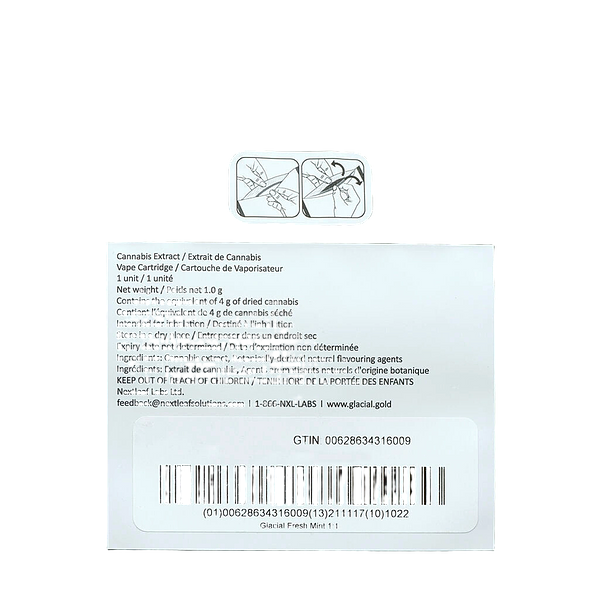 Glacial Gold - Anytime 1:1 Glacial Fresh Mint 510 Thread Cartridge