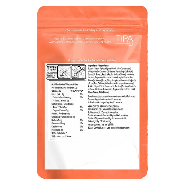 Wyld - Real Fruit Peach Soft Chews 5:1 Cbd:Thc