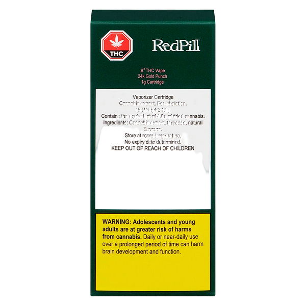 RedPill - 24 K Gold Punch δ8 Thc 510 Thread Cartridge