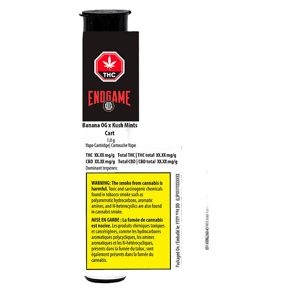 Endgame - Banana Og X Kush Mints 510 Thread Cartridge
