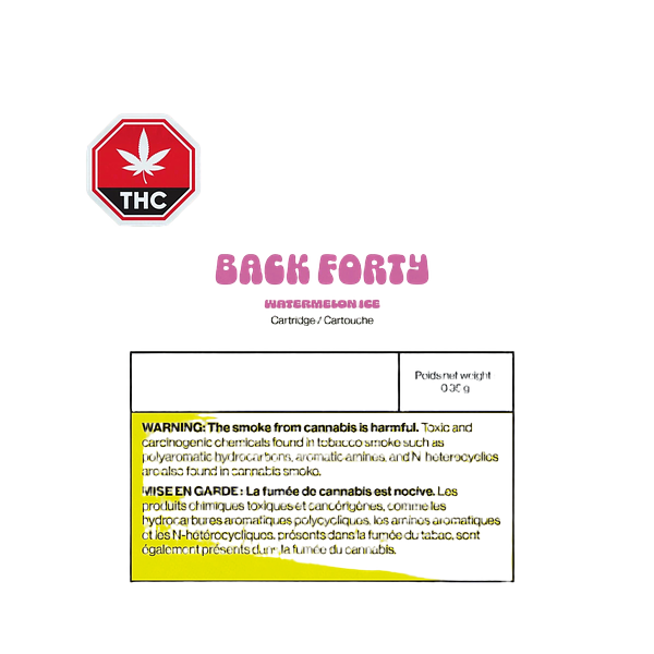 Back Forty - Watermelon Ice 510 Thread Cartridge