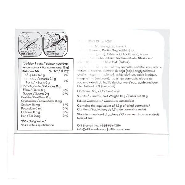 Olli - Sugar Free Raspberry Acai 1:1 Soft Chews