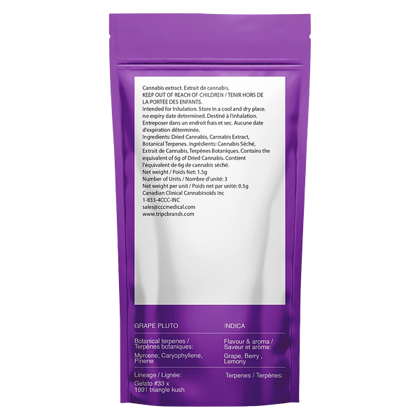 AMBR - Grape Pluto Distillate Infused Pre-Roll Pack