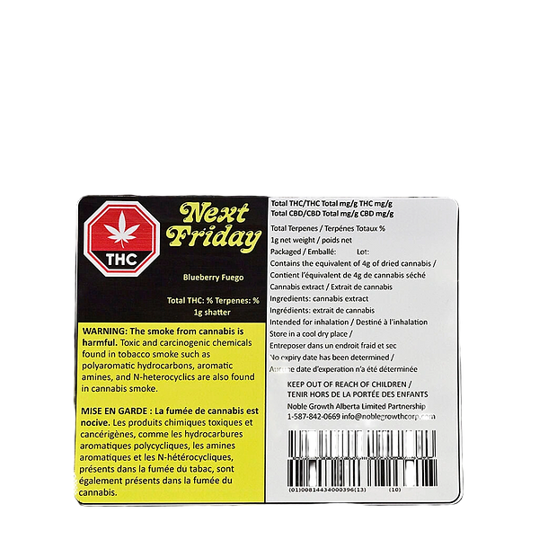 Next Friday - Blueberry Fuego Shatter