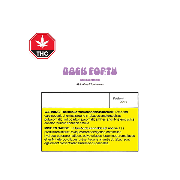 Back Forty - Iced Grape Disposable Pen