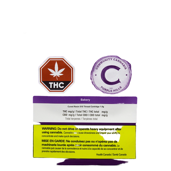 Community c/o Purple Hills - Cured Resin - Bakery 510 Thread Cartridge