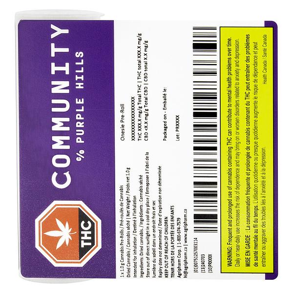 Community c/o Purple Hills - Onesie Pre-Roll image 3