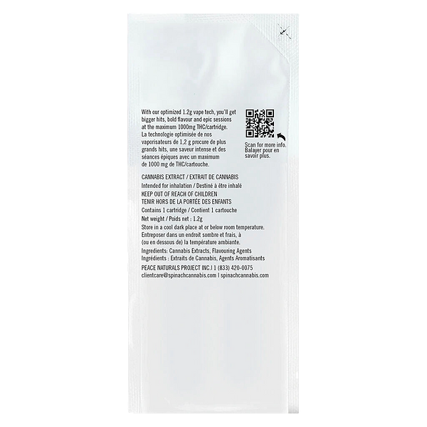 Spinach - Rocket Icicle 510 Thread Cartridge