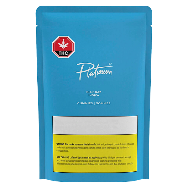 Platinum - Blue Raz Indica Gummies