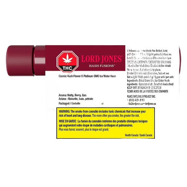 Lord Jones - Ceramic Tip Hash Fusions Cosmic Kush x Platinum GMO Infused Pre-Roll