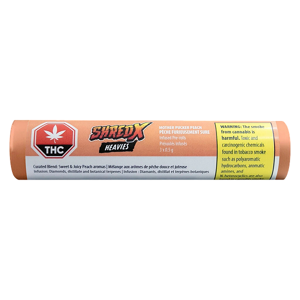 SHRED X - Mother Pucker Peach Heavies Diamond & Disty Infused Pre-Roll