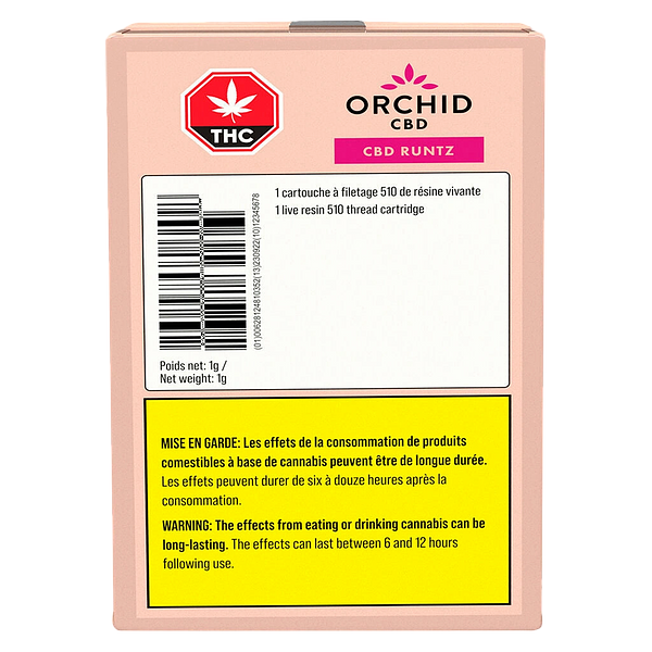Orchid CBD - CBD Rntz Live Resin 510 Thread Cartridge