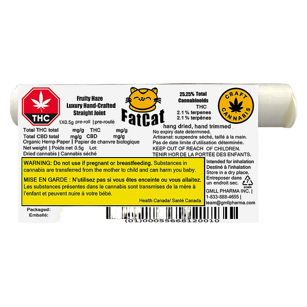 FatCat - Fruity Haze - Luxury Hand-Crafted Straight Joint