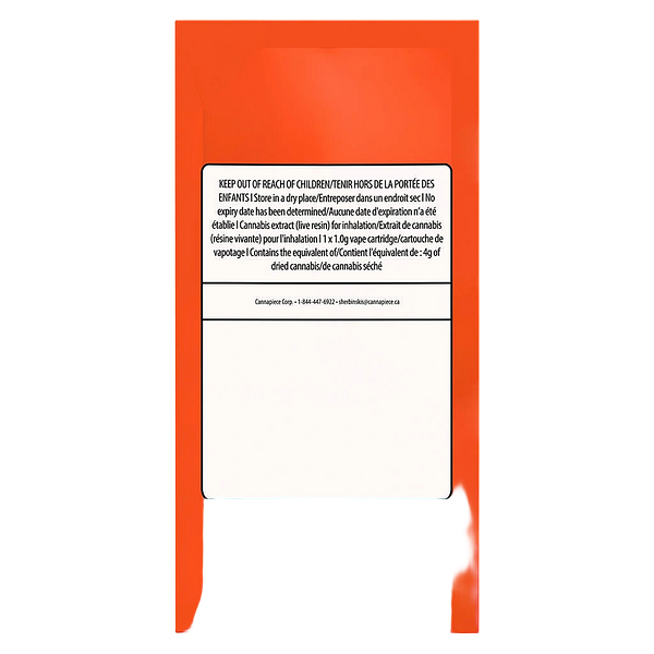 Sherbinskis - True GLTO 33 Live Resin 510 Thread Cartridge