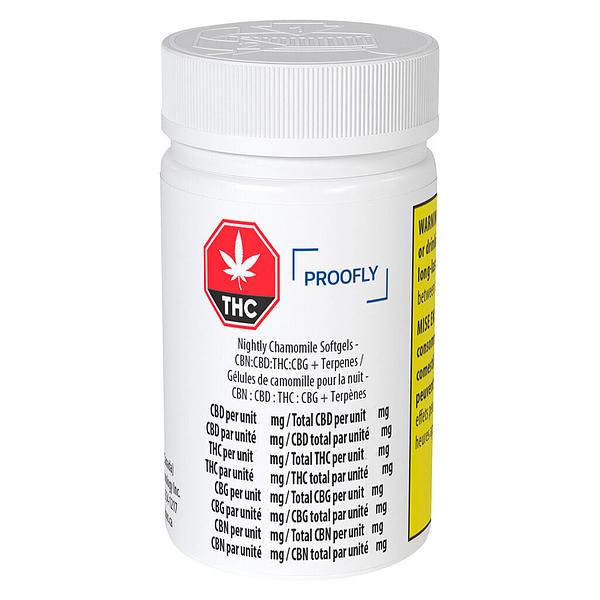 Proofly - Nightly Chamomile Softgels - CBN:CBD:THC:CBG + Terpenes image 2
