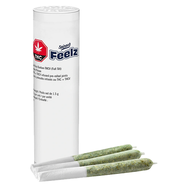 Spinach FEELZ - Blue Razz Durban THCv Full Tilt Infused Pre-Rolls