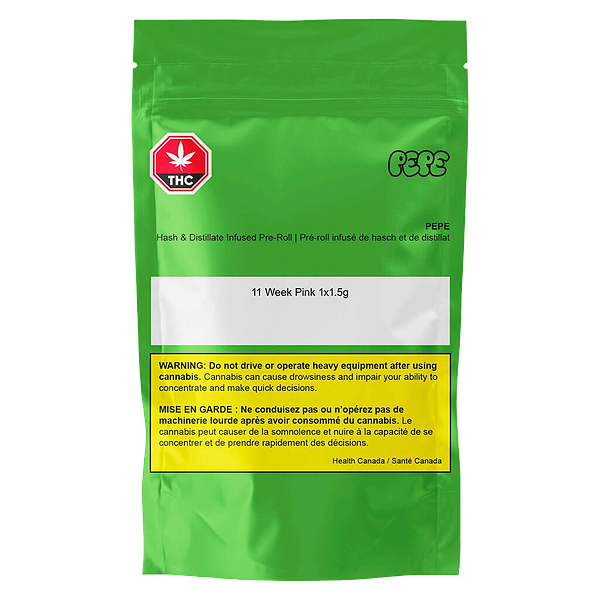 Pepe - 11 Week Pink - Hash & Distillate Infused Pre-Roll