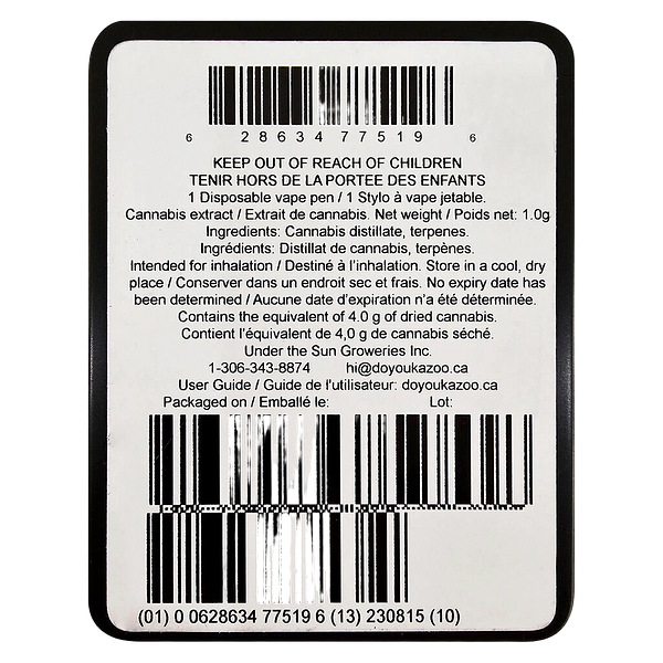 KAZOO - Suckerberry Sour 510 Thread Cartridge