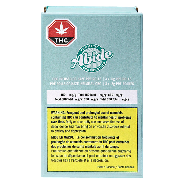 Abide - CBG Infused OG Haze Pre-Roll