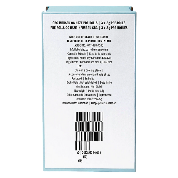 Abide - CBG Infused OG Haze Pre-Roll