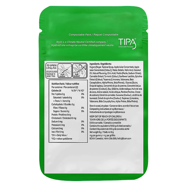 Wyld - Real Fruit Sour Apple Soft Chews