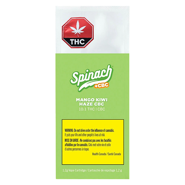 Spinach FEELZ - Mango Kiwi Haze Cbc (Day Trip) 510 Thread Cartridge