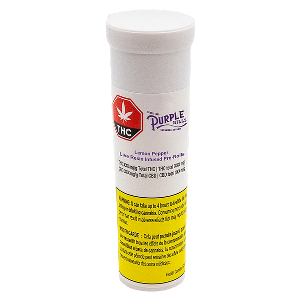 Purple Hills - Lemon Pepper Live Resin Infused Pre Roll